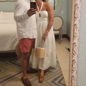 Abercrombie & Fitch White Halter Dress